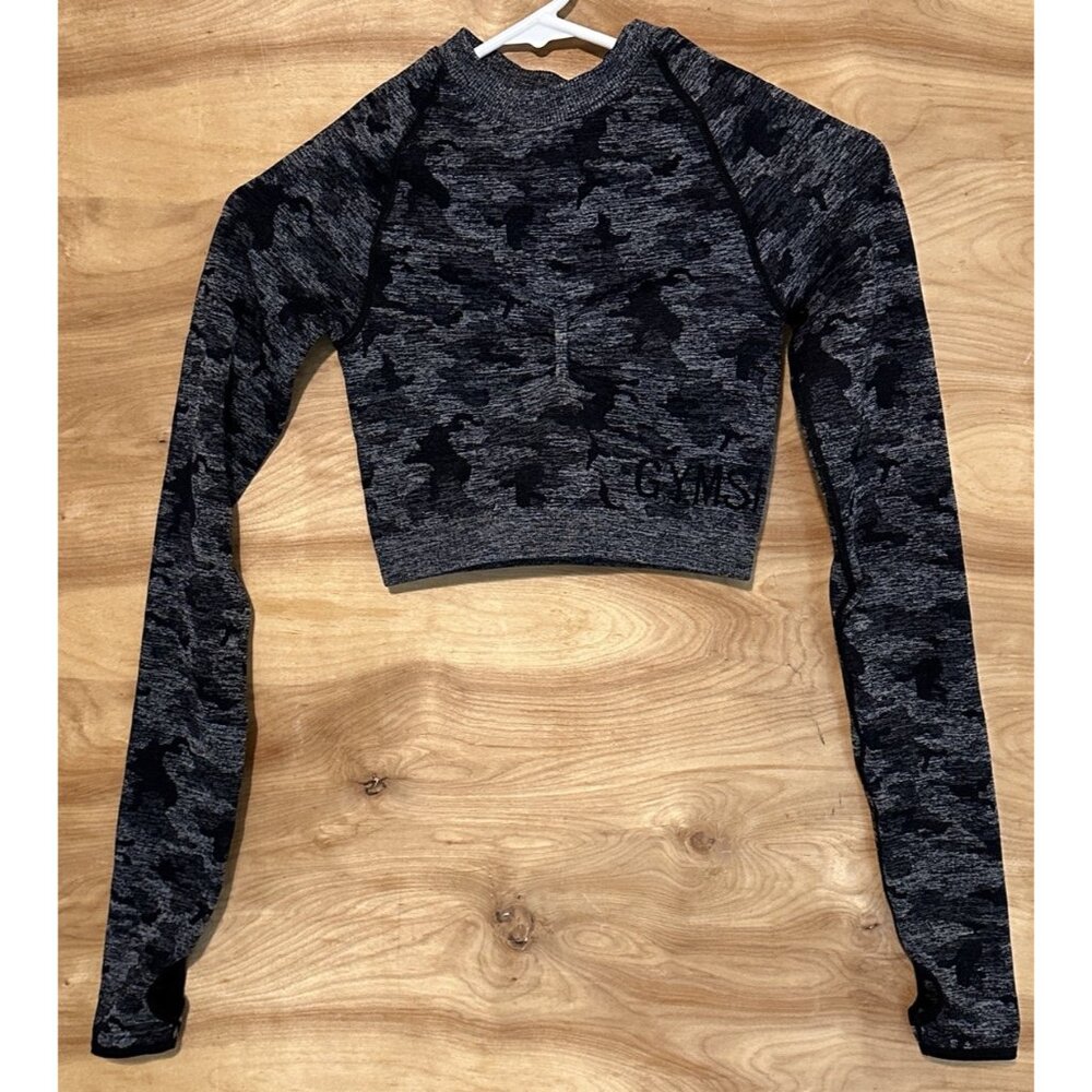 Gymshark Flex Long Sleeve Crop Size XS Body Fit Athletic Workout